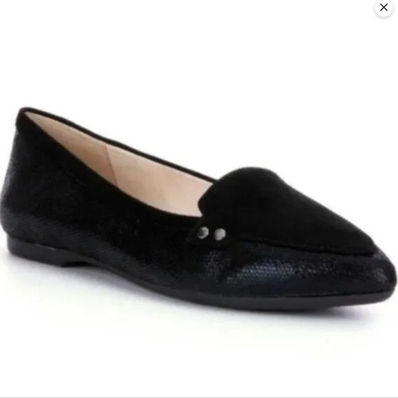 Alex Marie sz 6 Ryann black leather pointy toe ballet flats - Picture 1 of 15